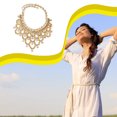 thumbnail image 3 of Jumpingount Necklace Crystal Metal Pendant Prom Bib Short Present Choker Durable Sexy Charm Stones Ornaments Necklaces Bling Type2, 3 of 6