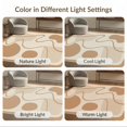 thumbnail image 7 of ODIKA 9'x12' Warm Earth Tones Abstract Line Art Washable Area Rug Modern Organic Shapes with Flowing Lines Non-Slip, Chair-Friendly for Dining Room, Basement, Large Office, 7 of 7