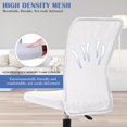 thumbnail image 5 of CL.HPAHKL Mid Back Office Desk Chair, Ergonomic Computer Task Chair for Women Men, Armless Height Adjustable Swivel Rolling Chairs with Lumbar Support, White, 5 of 7