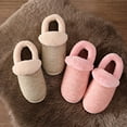 thumbnail image 4 of Mutmorningal Winter Warm Slippers Cover Heel Slippers Thicken Plush Slippers Skid Resistance Slippers (Pink Size 37-38 for Women), 4 of 10