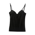 thumbnail image 6 of Shelf Bra Camisoles Adjustable Spaghetti Strap Tank Tops Basic Layer 2 Lane Top Camisoles Women Slim Women Berry Top Women 3x plus Top Shirt Women Tops Neck Active Tops for Women Compression, 6 of 7