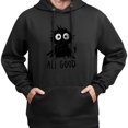 thumbnail image 3 of Sudadera con capucha de cuervo negro oscuro y lindo, algodón agradable para la piel, estilo unisex., 3 of 5