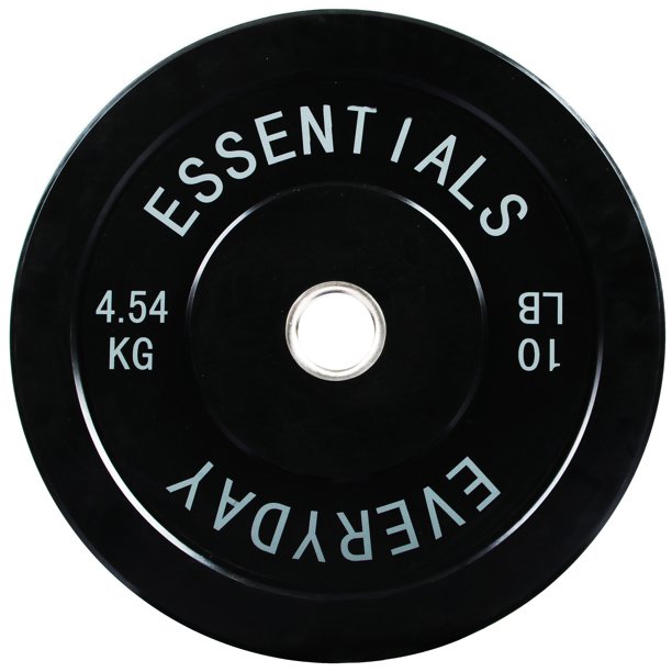 Everyday Essentials Olympic Bumper Plate Weight Plate with Steel Hub