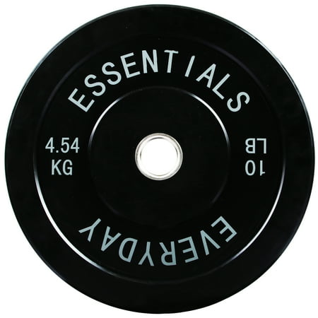 Everyday Essentials Olympic Bumper Plate Weight Plate with Steel Hub, 10 lbs