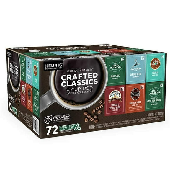 Keurig Crafted Classics Coffee K-Cup Pod Variety Pack 72 Count