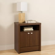 Prepac Warm Cherry Series 9 Designer Tall Nightstand, 2-Door
