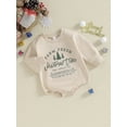 thumbnail image 3 of Bagilaanoe Baby Girl Boy Christmas Romper Sweatshirt Newborn Long Sleeve Bodysuits Letter Print Pullover 3M 6M 12M 18M Infant Casual Tee Tops, 3 of 9