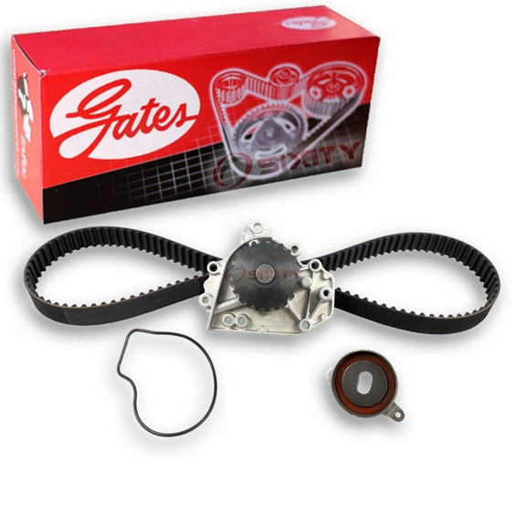 Gates PowerGrip Timing Belt Kit w Water Pump compatible with Honda Civic 1.6L L4 1999-2000