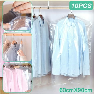 Dropship Roll Of 420 Clear Garment Covers For Dry Cleaner 21 X 4 X 60 Poly  0.5 Mil Storage Bags For Clothes With Hanger Holes 21x4x60 Hanging Suit  Protector; Travel Wedding Trip;