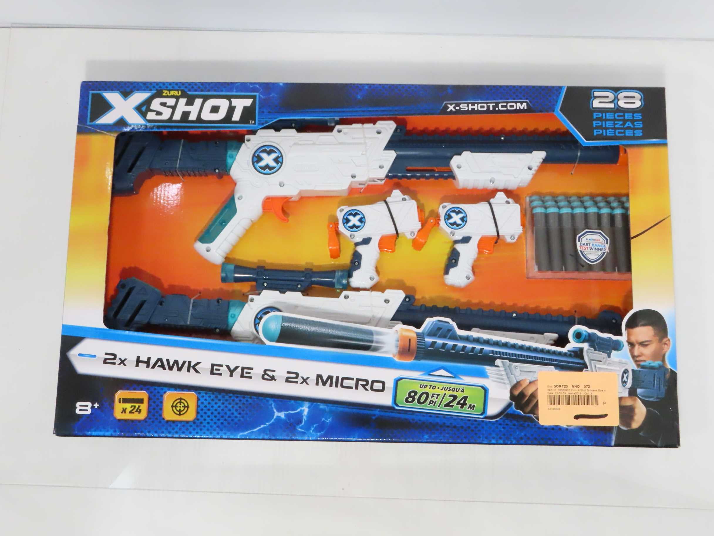 Zuru XShot 2x Hawk Eye with Scope & 2x Micro Blasters and 24 Darts