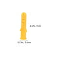 thumbnail image 2 of 200pcs Yellow Ribbed Plastic Anchor Wall Plastic Expansion Pipe Tube Wall Plugs, 2 of 9