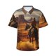 thumbnail image 1 of Fotbe Western Desert Cowboy Cloud Camisa Hawaiana para Hombre Unisex – Camisa Casual de Verano con Botones de Manga Corta de Algodón y Lino,Small, 1 of 7