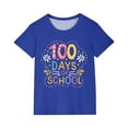 thumbnail image 2 of Babcutegg Kids Short T-Shirts for Girls Boys Short Tops Sleeve Fashionable Cotton Pullover Blue Size 13 Years, 2 of 6