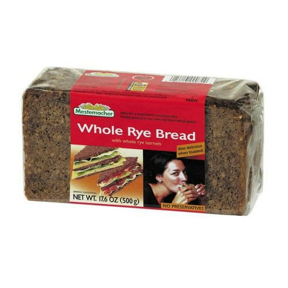 Mestemacher Whole Rye Brd - 17.6 ounce each - 12 per case.