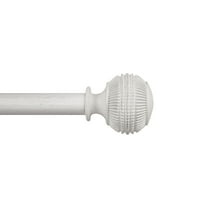 Better Homes & Gardens 1" Knob Single Curtain Rod Textured White 42-120"