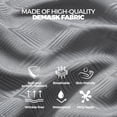 thumbnail image 4 of Waterproof Arrow Design Damask Table Cloth for 8ft Rectangle Table, Easy to Clean Wrinkle-Free Outdoor Tablecloth for Wedding, Party and Camping(Oblong, 60 x 120 Inch (10-12 Seats), Grey), 4 of 6