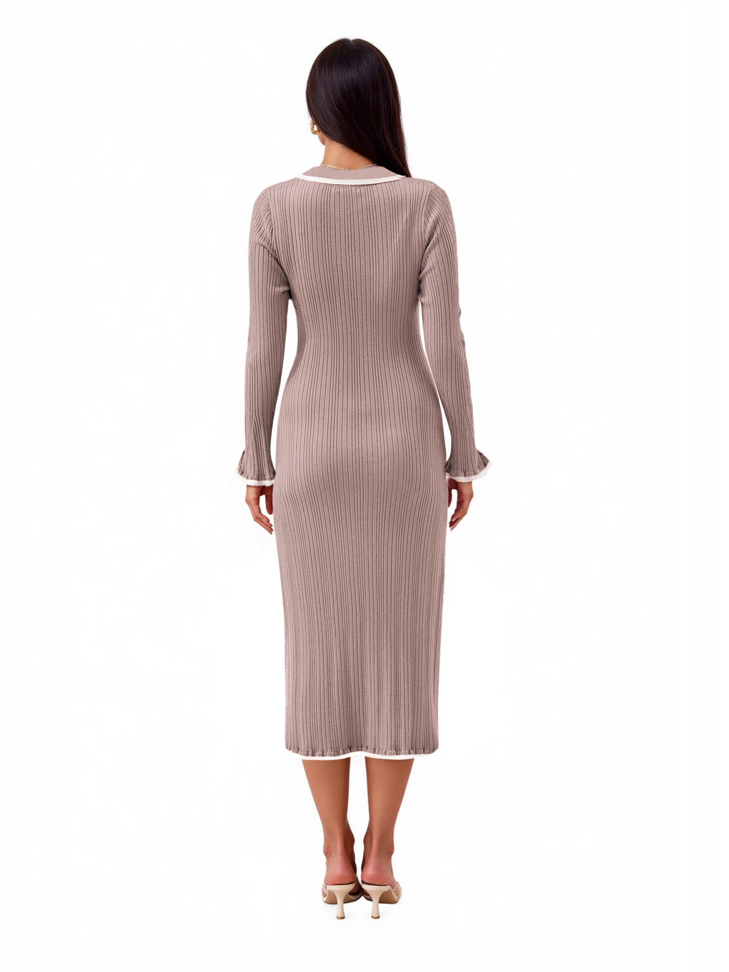 PRETTYGARDEN Women's Midi Sweater Dress, Sizes S-XXL