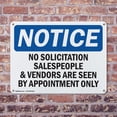 thumbnail image 4 of (2 Pack) No Solicitation Salespeople And Vendors Are OSHA Notice Sign 10 Inch X 7 Inch Plastic Sign, Weather Resistant, UV Protected for Workplace, Business, and Construction Site, Made, 4 of 8