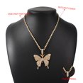 thumbnail image 4 of Collier Chaîne Papillon Vintage Pendentif Papillon en Strass pour Femmes, 4 of 8
