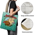 thumbnail image 3 of The Angry Beavers Bolso de tela con estampado de lienzo para mujer, bolsa de compras reutilizable y estética, con cremallera interior, regalo para mujer, 35 × 40 cm., 3 of 6