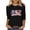 09-Black-4th of July, variant on Womens Plus Size USA Flag Patriotic Shirt Three Quarter Sleeve 4th of July Tops Crew Neck 250 Years T Shirts Navy 5XL