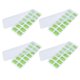thumbnail image 4 of Juego de bandejas para cubitos de hielo para fiestas en casa: apilables y fáciles de usar (4 piezas, verde), 4 of 10