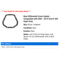 thumbnail image 2 of Rear Differential Cover Gasket - Compatible with 2003 - 2014 Ford E-450 Super Duty 2004 2005 2006 2007 2008 2009 2010 2011 2012 2013, 2 of 2