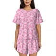 thumbnail image 1 of Pyjama Personnalisé pour Femmes avec Nœud Rose, Anime Animé Hello Kitty, Manches Courtes, Vêtements de Nuit, 2 Pcs, Fille, 1 of 7