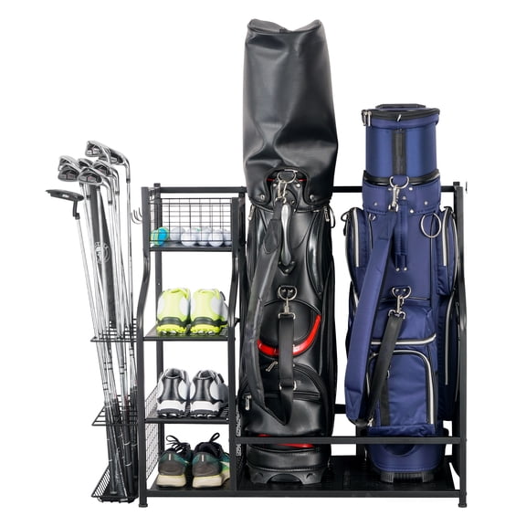 Mythinglogic Golf Storage Golf Organizer Free Standing Golf Rack Garage Storage for Golf Equipment