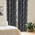 thumbnail image 2 of Ambesonne Floral Window Curtains, Lotus Flower Drawing, Each 28" W x 95" L, Charcoal Grey Coconut, 2 of 4