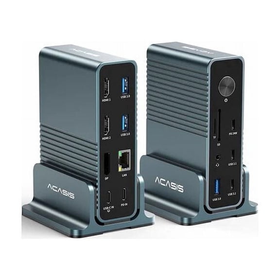 ACASIS 15-in-1 USB-C Docking Station Triple Display 4K 60Hz Dual HDMI DP 100W PD RJ45 for MacBook Windows