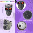thumbnail image 2 of 12-Pack Halloween Skull Tealights - Flickering LED Flameless Candles with Color Changing Modes for Indoor Decor, Fireplace & Parties (Battery Operated), 2 of 7