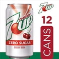 thumbnail image 4 of 7UP Cherry Zero Sugar Soda, 12 fl oz cans (Pack of 12), 4 of 5