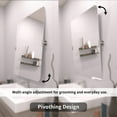 thumbnail image 5 of Solvix 30 in. H x 36 in. W Rectangular Framed Tilt Wall Mount Bathroom Vanity Mirror in Brushed Nickel, 5 of 14