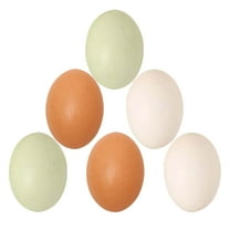 WHAMVOX Realistic Wooden Eggs for Decor Unfinished for Kids DIY Crafts Assorted Color