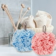 thumbnail image 6 of Shower Bath Sponge Shower Loofahs Balls by Casewin 83g/Pcs for Body Wash Bathroom Men Women- Set of 3 Blue Pink Creamy-White Sponges, 6 of 6