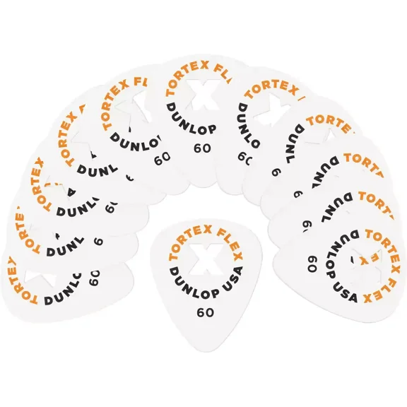 Dunlop Guitar Picks Tortex Flex X Standard 12 Pack .60 MM Light (428XP.60)