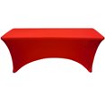 thumbnail image 3 of Your Chair Covers - Stretch Spandex 5 ft Rectangular Table Cover Red for Wedding, Party, Birthday, Patio, etc., 3 of 4