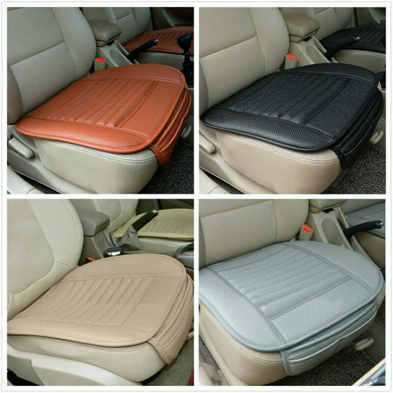 Auto Drive 1Piece Full Size Car Seat Cushion Leather Black - Universal Fit,  20CUWM11