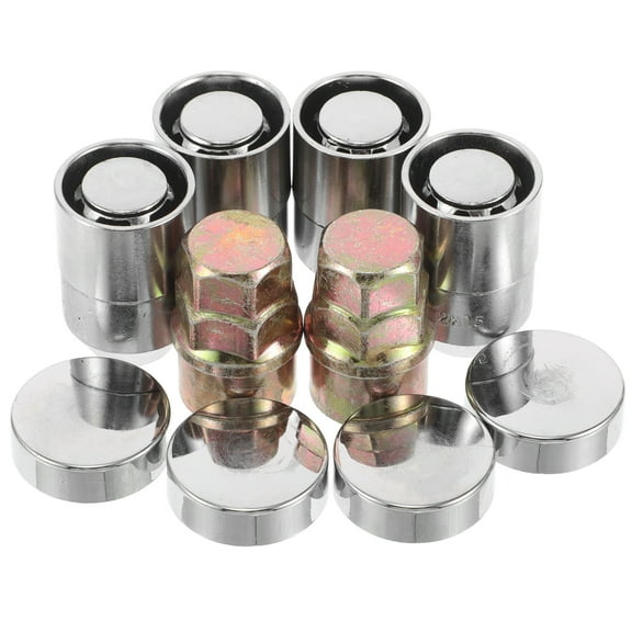 Universal Anti Theft Wheel Locks with Dust Caps Durable Metal Cone Seat Design for Car Fits Most Tires 10 Pcs Includes Key