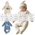 thumbnail image 4 of Kogui Newborn Rompers Baby Girl Winter Baby Girl Romper Long Sleeve Plaid Jumpsuit Infant Fall Clothes 0 3 6 9 12 18 Months (Blue,3-6 Months), 4 of 8