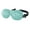 Blue Ice, variant on Bucky Blue Jade Chevron Sleep Eye Mask
