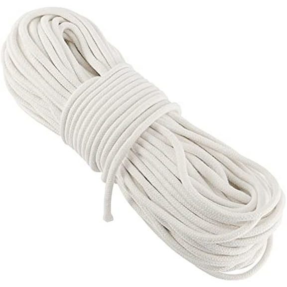328 Feet #8 Sash Cord, 1/4 Inch Cotton Sash Cord, White Sash Cords for Window, Clotheslines, Decoration, Tie Down, Camping$$Tools & Hardware Other