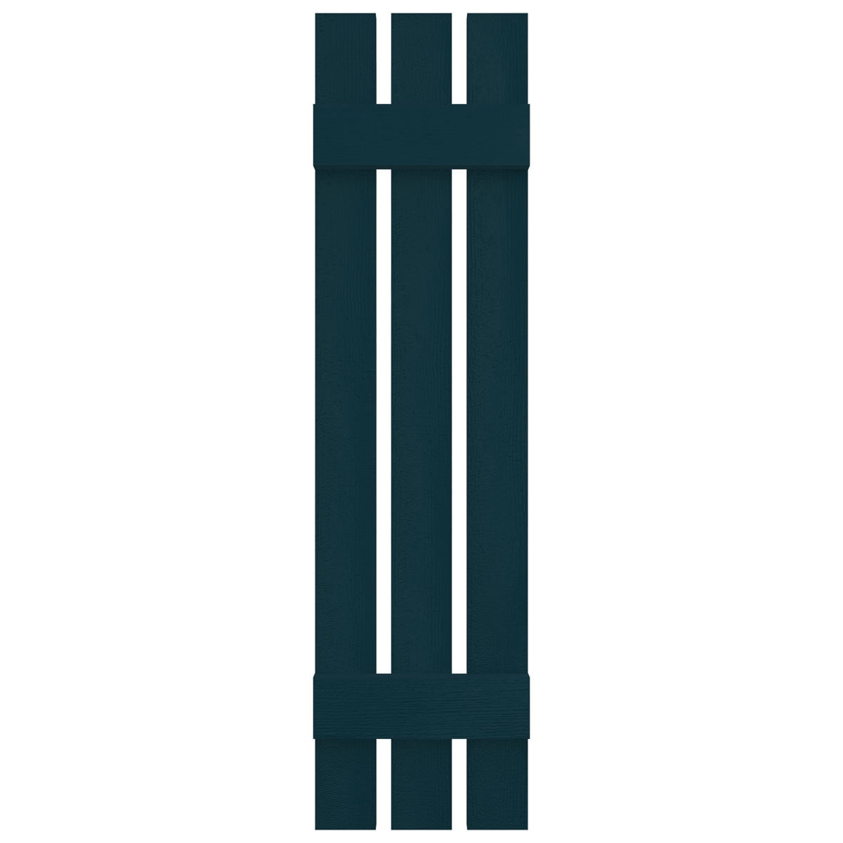 12"W x 51"H Mid-America Vinyl, Standard Size Three Board Spaced Shutters, w/Installation Shutter-Lok's & Matching Screws, 166 - Midnight Blue