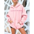 thumbnail image 5 of VILOVE Women Faith Over Fear Hoodie Christian Religious Sayings Graphic Sweatshirt Bible Pullover Tops, Pink, 5 of 6