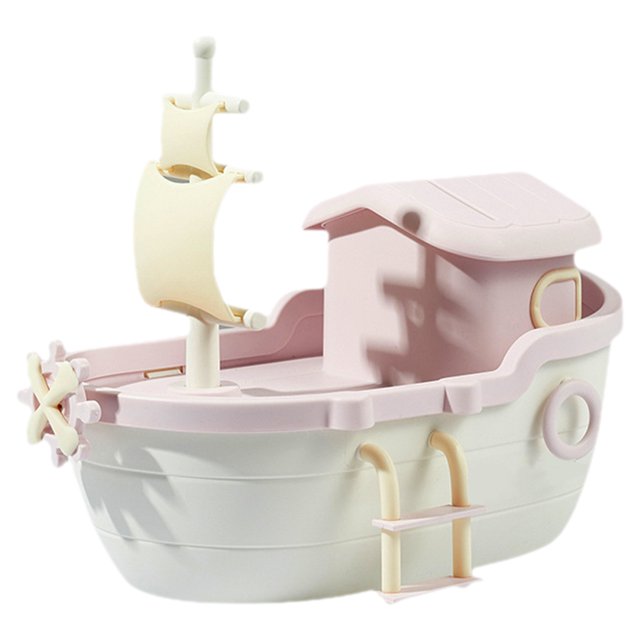 Tirelire Mignonne en Forme de Navire Design de Dessin Animé Boîte de Rangement pour Argent et Pièces