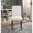 thumbnail image 6 of Parsons Dining Chair with Antique Bronze Nail Heads in Smoke Ash Fabric, 6 of 6