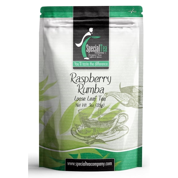 Special Tea Raspberry Rumba Organic Black Tea, Loose Leaf 3 oz