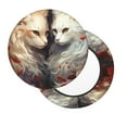 thumbnail image 2 of Balery Flower Cat Couple Fundas de asiento para taburete de bar redondo de tela de terciopelo ajustables que protegen de arañazos y manchas para sillas de 14 a 17 pulgadas.-13 inch, 2 of 7