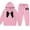 Pink#9527, variant on BOOMNY Girls Outfit 2 Peice Sets Graphic Long Sleeve Tops Pants Sets for Kids Soft Clothing Set